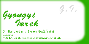 gyongyi imreh business card